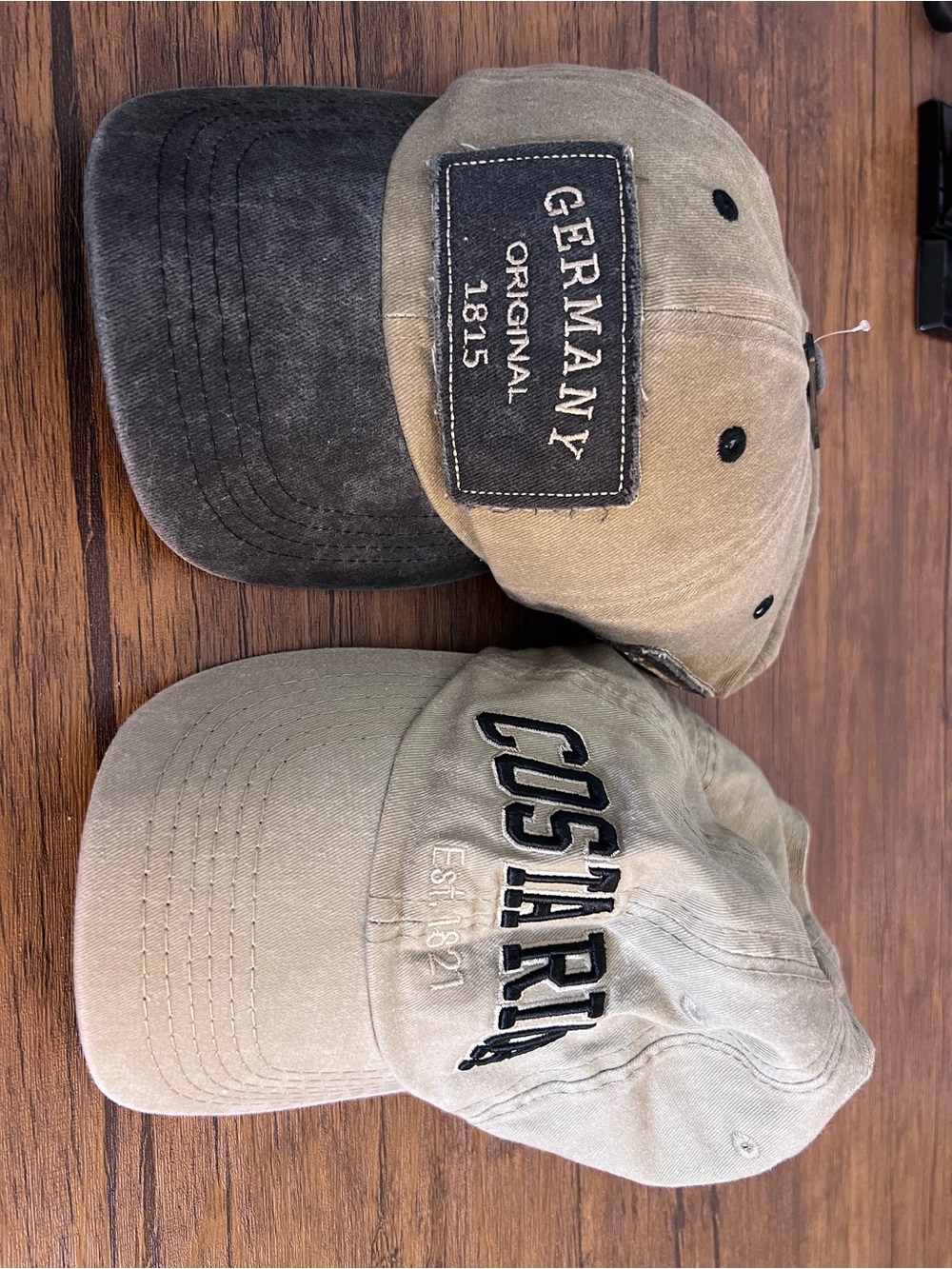 Germany & Costa Rica Embroidered Patch Baseball Caps - OS
